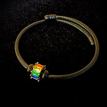 Load image into Gallery viewer, Pride Rainbow Zircon Bangle/Bracelet LGBTQ+