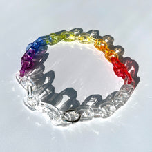 Load image into Gallery viewer, Transparent Acrylic Rainbow Chain Choker Necklace LGBTQ+