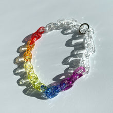Load image into Gallery viewer, Transparent Acrylic Rainbow Chain Choker Necklace LGBTQ+