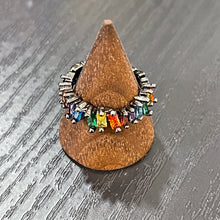 Load image into Gallery viewer, Rainbow Zircon Ring Pride LGBTQ+