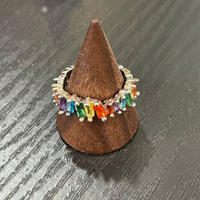 Load image into Gallery viewer, Rainbow Zircon Ring Pride LGBTQ+
