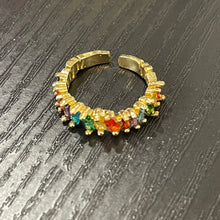 Load image into Gallery viewer, Rainbow Zircon Ring Pride LGBTQ+
