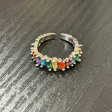 Load image into Gallery viewer, Rainbow Zircon Ring Pride LGBTQ+