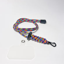 Load image into Gallery viewer, Handmade Rainbow Paracord Lanyard Gay Pride LGBTQ+