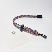 Load image into Gallery viewer, Handmade Rainbow Paracord Lanyard Gay Pride LGBTQ+