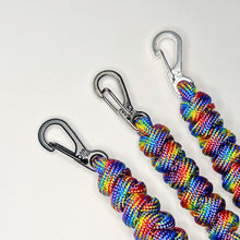 Load image into Gallery viewer, Handmade Rainbow Paracord Lanyard Gay Pride LGBTQ+