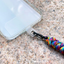 Load image into Gallery viewer, Handmade Rainbow Paracord Lanyard Gay Pride LGBTQ+