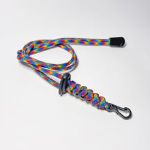 Load image into Gallery viewer, Handmade Rainbow Paracord Lanyard Gay Pride LGBTQ+