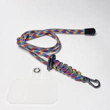 Load image into Gallery viewer, Handmade Rainbow Paracord Lanyard Gay Pride LGBTQ+