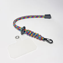 Load image into Gallery viewer, Handmade Rainbow Paracord Lanyard Gay Pride LGBTQ+
