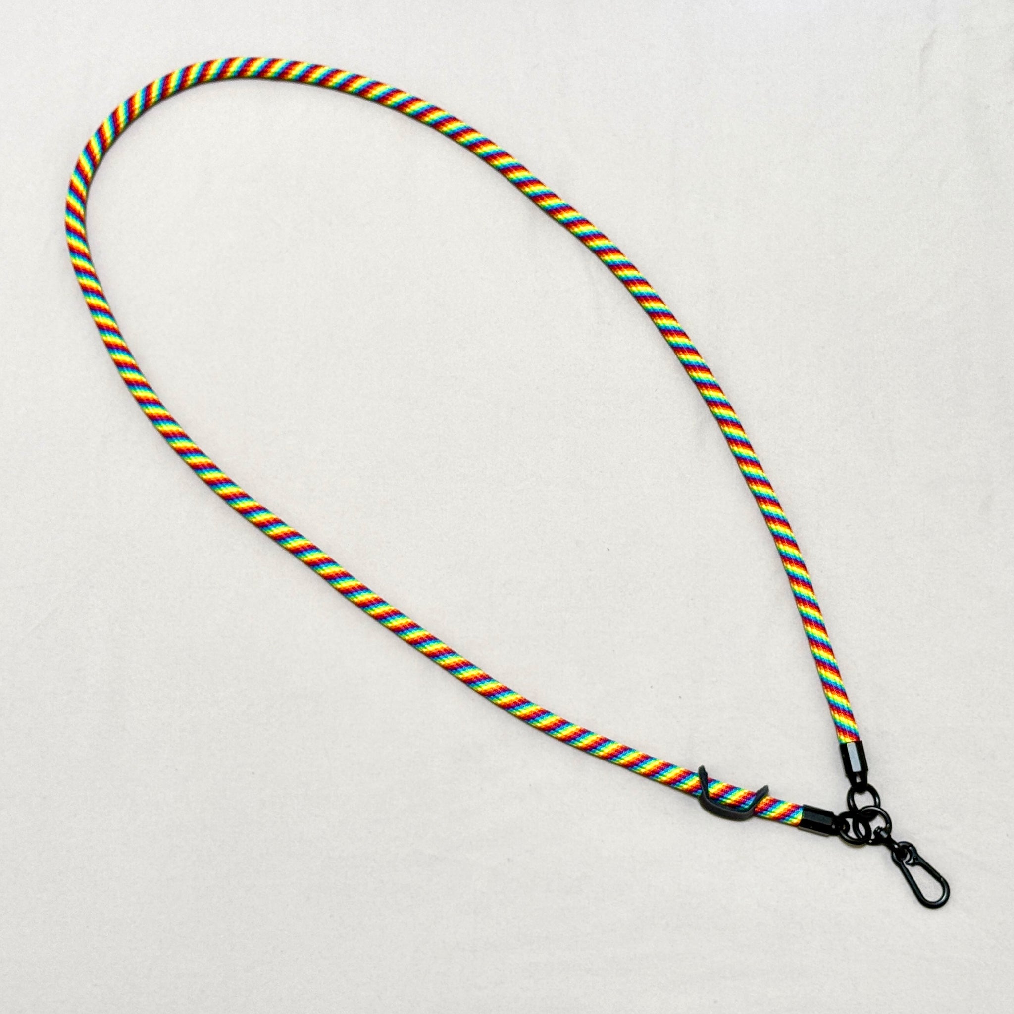 Rainbow Woven Mobile Phone Shoulder Strap – Azure and Rainbow