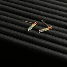 Load image into Gallery viewer, Pride Rainbow Zircon 925 Sterling Silver Earring LGBTQ+ - Mini Stud
