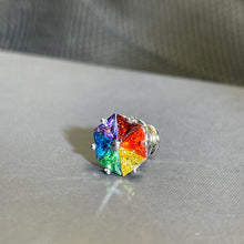 Load image into Gallery viewer, Rainbow Snowflake Zircon Brooch LGBTQ+
