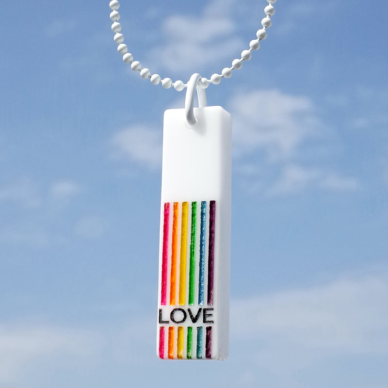 Gay Pride Rainbow & LOVE Acrylic Pendant LGBTQ+