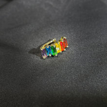 Load image into Gallery viewer, Pride Rainbow Zircon Ear Cuff LGBTQ+
