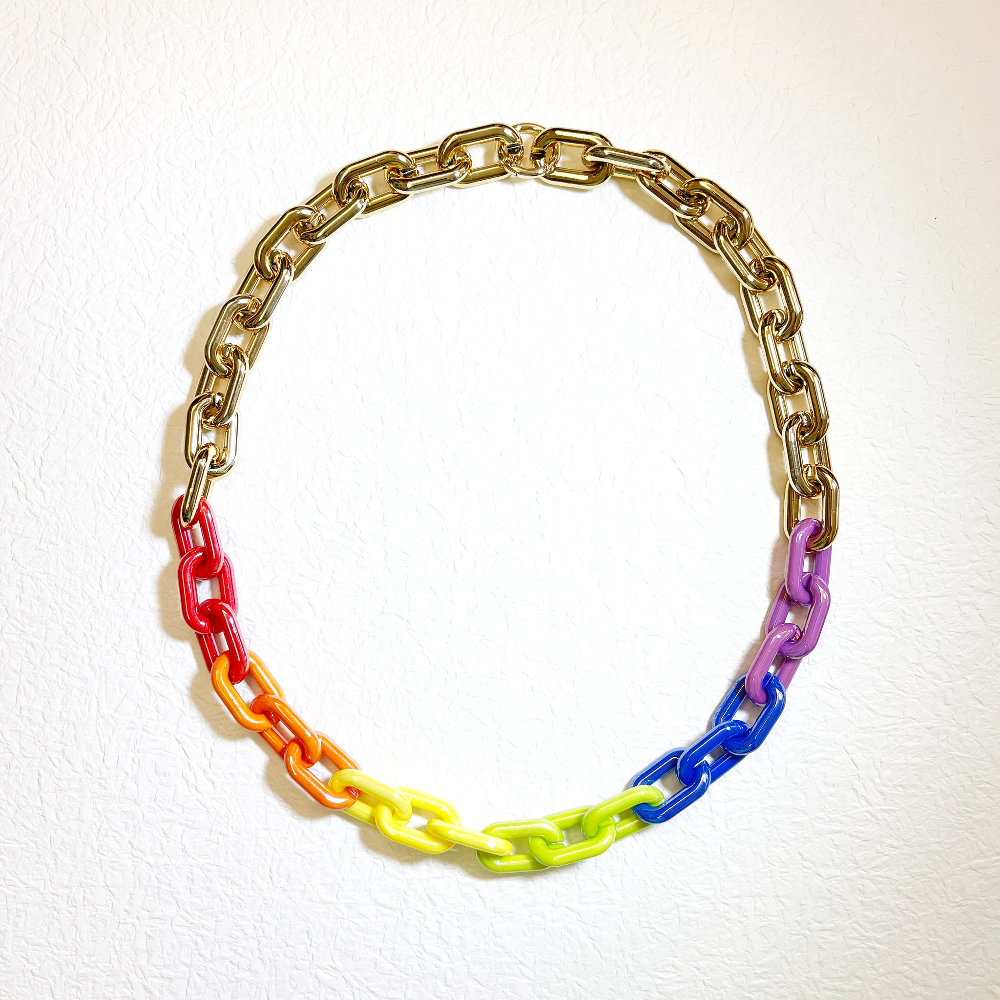 Iridescent Acrylic Rainbow Chunky Chain Necklace LGBTQ+ – Azure 