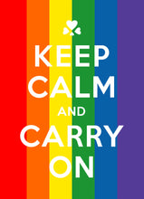 將圖像加載到圖庫查看器中，六色彩虹防水PVC貼紙 - keep calm and carry on
