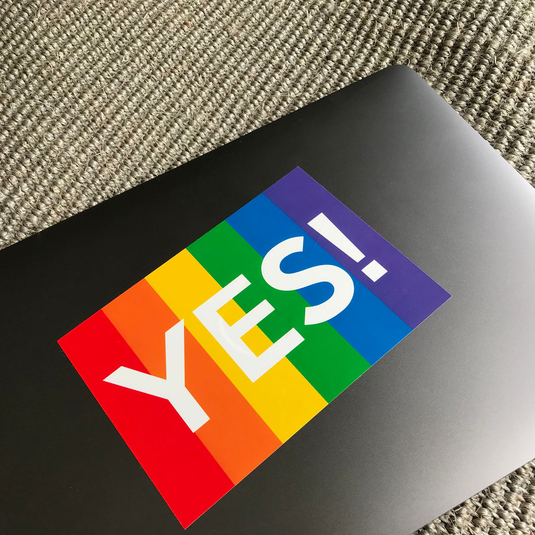 Rainbow Pride Sticker LGBTQ+ - YES!