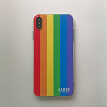 將圖像加載到圖庫查看器中，LGBTQ+ 六色彩虹手機殼 - 直紋 
