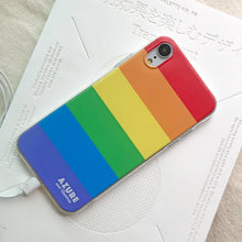 將圖像加載到圖庫查看器中，六色彩虹手機殼 - 橫紋 LGBTQ+ 
