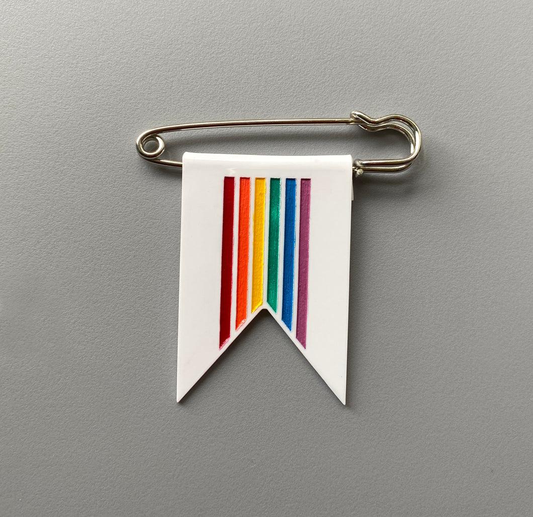 Handmade Rainbow Flag Pin Badge Brooch LGBTQ+