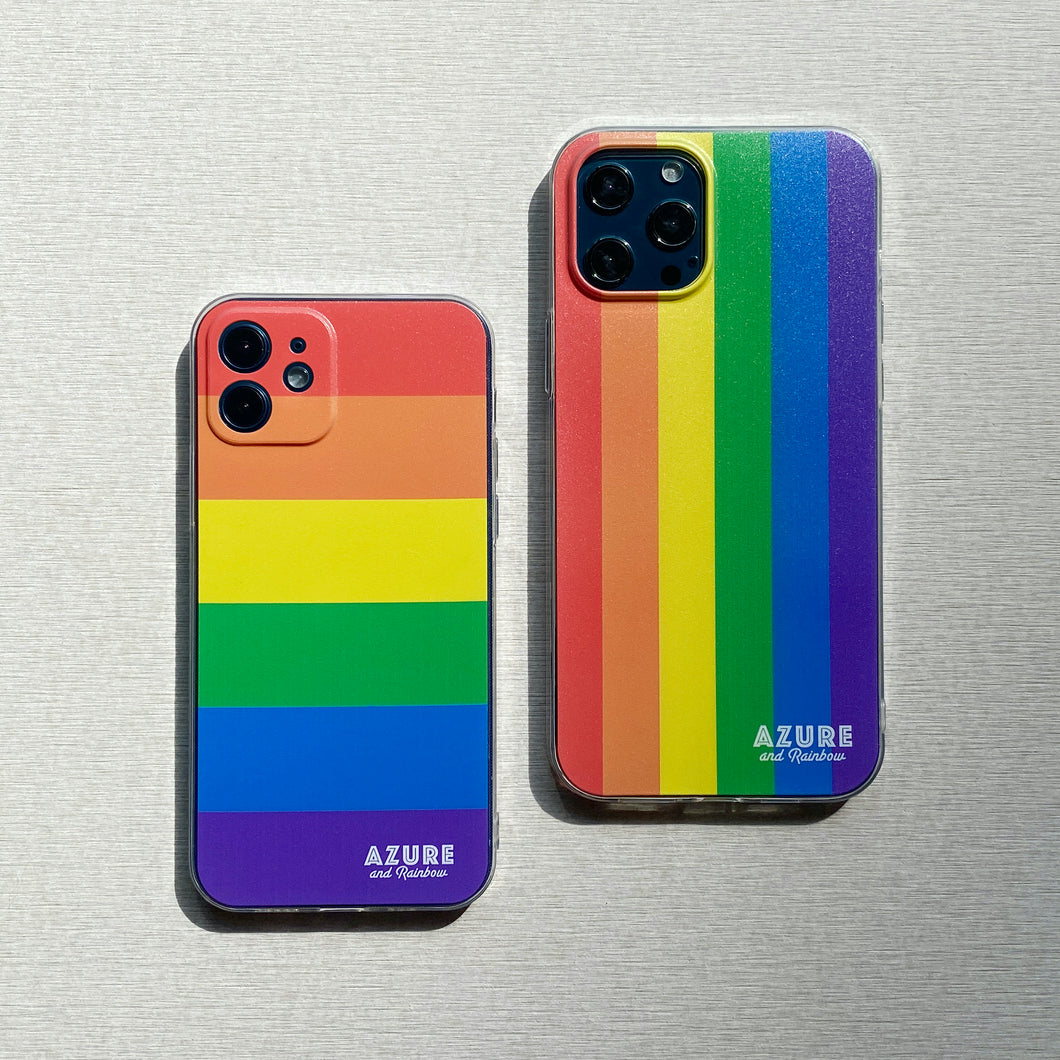 LGBTQ+ 六色彩虹手機殼 - 直紋 