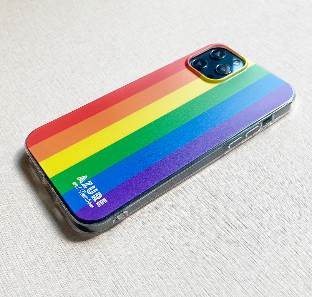 Gay Pride Rainbow Phone Cover Case LGBTQ+ - Horizontal Strip