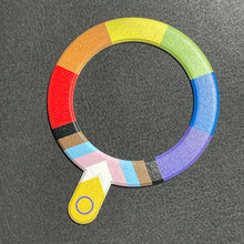 將圖像加載到圖庫查看器中，彩虹旗MagSafe磁貼片 LGBTQ+
