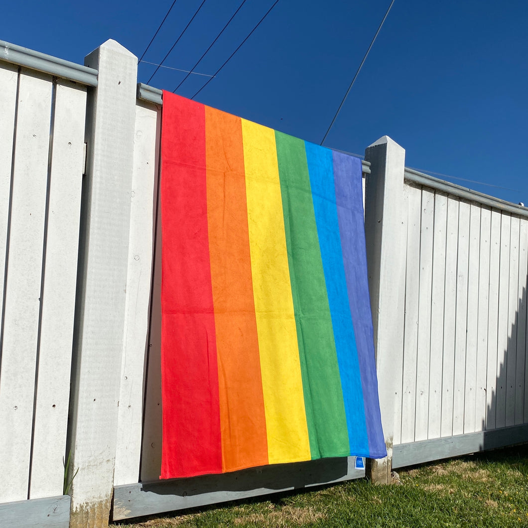 Rainbow Flag Microfiber Quick Dry Bath Towel LGBTQ+